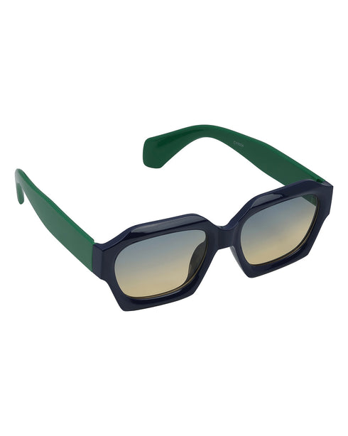 Women Blue & Green Toned UV Protected Gradient Lens Wayfarer Sunglasses