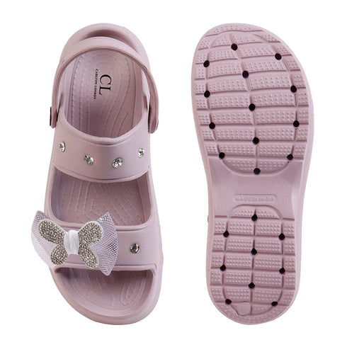 Women's Embellished Bow Slingback Waterproof Sandals