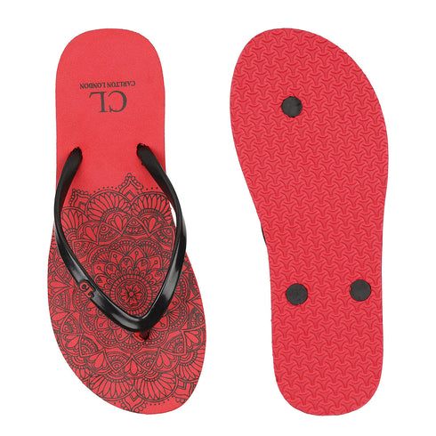 Women's Printed Thong Flip Flops
