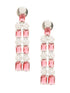 White Rhodium Plated Red AD studded Double layered Designer Jewellery Set