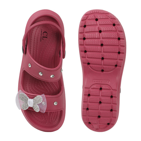 Women's Embellished Bow Slingback Waterproof Sandals