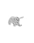 925 Sterling Silver Rhodium Plated Petite Elephant Stud Earring