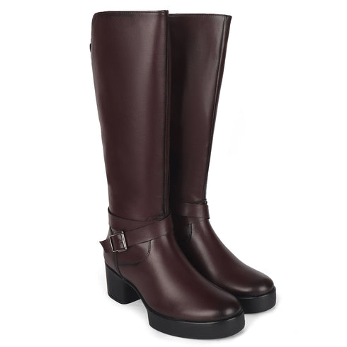 Women's Tall Riding Boot with Buckle Accent