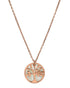 18kt Rose Gold Plated MOP Tree of Life Pendant and Chain