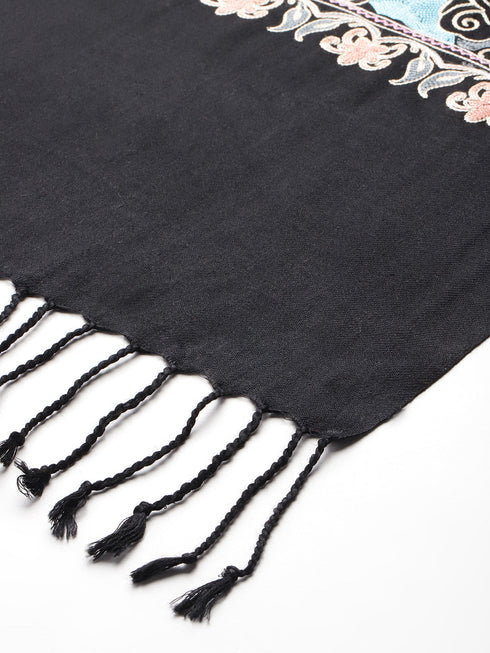 Women's Aari Embroidered Wool Stole