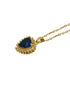 Gold Plated Saphire Blue Heart Pendant and Chain