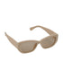 Women Cream Toned UV Protected Clear Lens Cateye Sunglasses