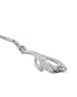925 Sterling Silver Rhodium Plated CZ Contemporary Drop Earring