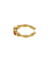 Gold Plated CZ Bow Adjustable Ring
