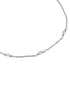 925 Sterling Silver Rhodium-Plated Emerald Studded Anklet