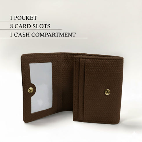 Carlton London Estelle Two Fold Textured Wallet Brown CLHB 36