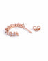 18kt Rose Gold Plated CZ Half Hoop Earring