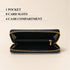 Carlton London Chloe Zip Around Textured Wallet Black CLHB 27