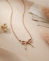 18kt Rose Gold Plated Bow Pendant and Chain