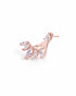 18kt Rose Gold Plated Marquise CZ Ear Jacket Earring