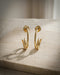 18kt Gold Plated Spiral Half Hoop Earring