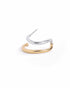 18kt Gold & Rhodium Plated Ear Lobe Cuff Stylish Earring