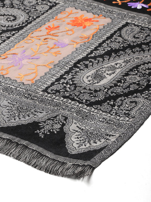 Women's Pure Wool Jamawar Embroidery Stole