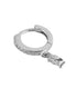 925 Sterling Silver Rhodium Plated Dangling Solitaire Mini Hoop Earring