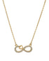 18kt Gold Plated CZ Infinity and Heart Necklace