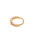 Gold Plated Red CZ Heart Adjustable Ring