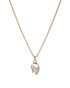 18kt Rose Gold Plated Contemporary Solitaire Pendant with Chain