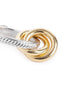 18kt Gold & Rhodium Dual Plated Intertwined Knot Hoop Earring