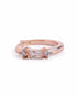 18kt Rose Gold Plated CZ Mini Hoop Earring