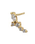 925 Sterling Silver 18kt Gold Plated CZ Petite Stud Earring