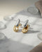 Two Toned Plated Tear Drop Stud Earring