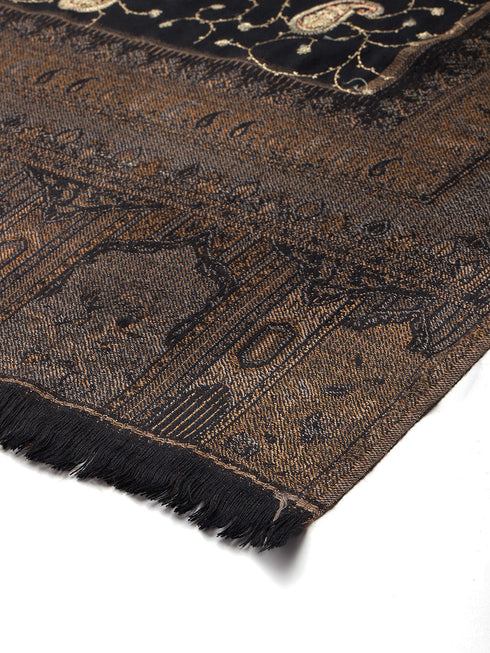 Women's Pure Wool Jamawar Embroidery Stole
