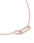 18kt Rose Gold Plated CZ Link Interlocking Necklace