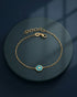 18kt Gold Plated Circular Enamel Wraparoun Bracelet