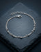 Rhodium Plated Double Chain and Metal Ball Wraparound Bracelet