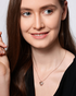 Women Gold Toned UV Protected Sunglasses & 18kt Rose Gold Plated CZ Heart Chain Set