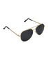 Women Gold and Black Toned Black Polarised Lens Aviator Sunglasses