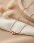 18kt Rose Gold Plated Knot Pendant Necklace