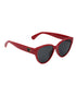 Women Party Red Toned UV Protected Black Lens Oversized Sunglasses