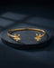 18kt Gold Plated Floral Cuff Link Bracelet