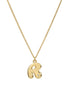 18Kt Gold Plated CZ 3D Balloon Letter A Pendant and Chain