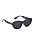 Women Black Toned UV Protected Black Lens Cateye Sunglasses