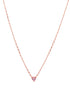 18kt Gold Plated Dangling Solitaire Heart Necklace