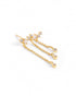 18kt Gold Plated CZ Dangling Chain Ear Cuff Earring