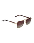 Premium Gold & Brown Toned Polarised Gradient Lens Rectangle Sunglasses for women CLSW611