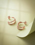 18kt Rose Gold Plated Curved Half Hoop Earring