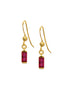 18kt Gold Plated Red CZ Jewellery Set