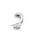 925 Sterling Silver Rhodium Plated Half Hoop Earring