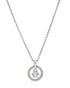 Premium Rhodium Plated Sparkle Solitaire CZ Pendant Chain