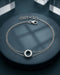 Rhodium Plated Double Chain Halo Bracelet