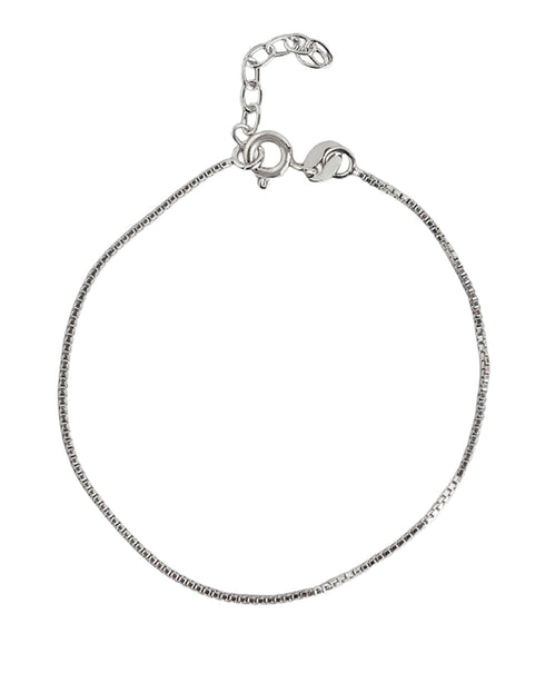925 Sterling Silver Rhodium Plated Wraparound Adjustable Bracelet
